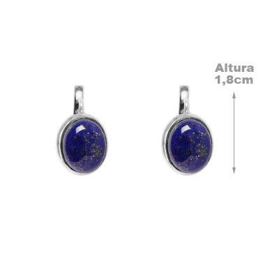 Argola de Prata com Lápis Lázuli 