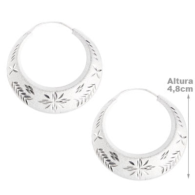 Produtos Argola de Prata Diamantada