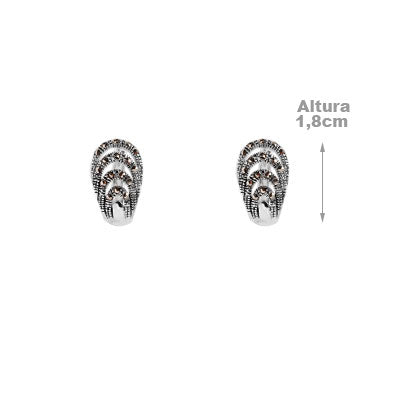 Argola de Prata com Marcassitas.