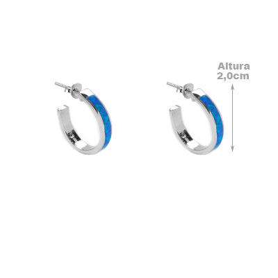 Argola de Prata com Opala
