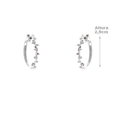 Argola de prata com Zircônia