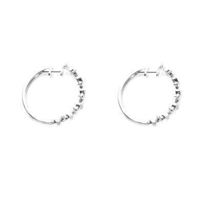 Argola de prata com Zircônia
