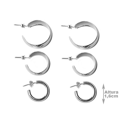 Argola de Prata Trio