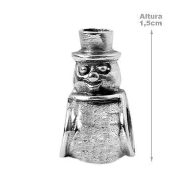 Berloque de Prata Boneco de Neve