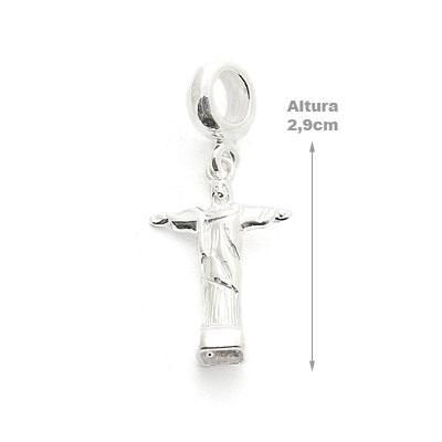 Berloque de Prata Cristo Redentor