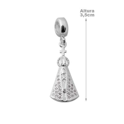 Berloque de Prata Nossa Senhora Aparecida