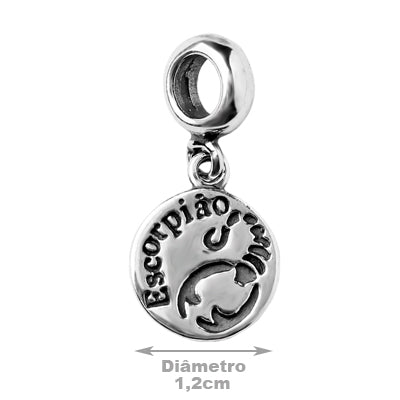 Berloque de Prata Signo de Escorpião - 35938