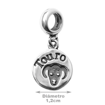Berloque de Prata Signo de Touro
