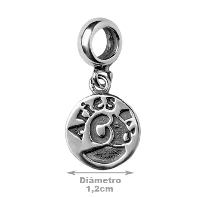 Berloque de Prata Signo de Aries