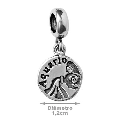 Berloque de Prata Signo de Aquário