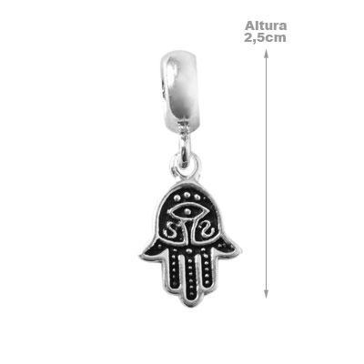 Berloque de Prata Hamsa