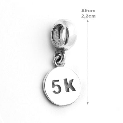 Berloque de Prata Placa 5k