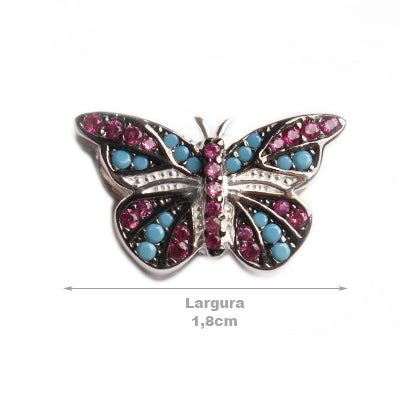 Berloque de Prata com Borboleta