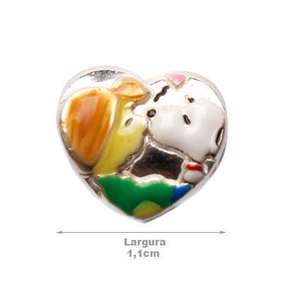 Berloque de Prata Snoopy. 