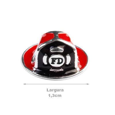 Berloque de Prata Capacete de Bombeiro
