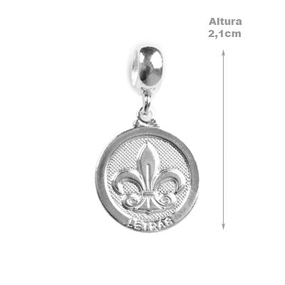 Berloque de Prata Letras