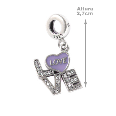 Berloque de Prata Love