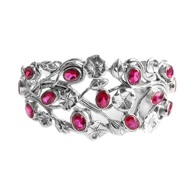Bracelete de Prata com Rubi 