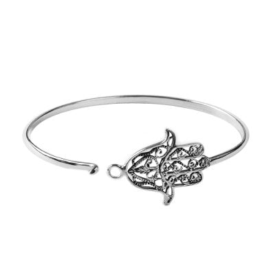 Bracelete de Prata Hamsa.