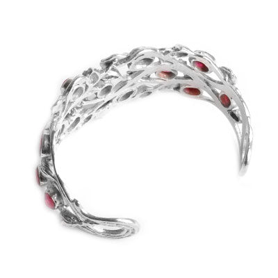 Bracelete de Prata com Rubi 