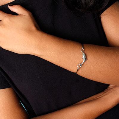 Bracelete de Prata Golfinho