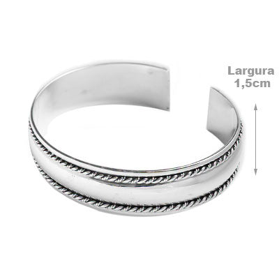 Bracelete de Prata Trabalhado
