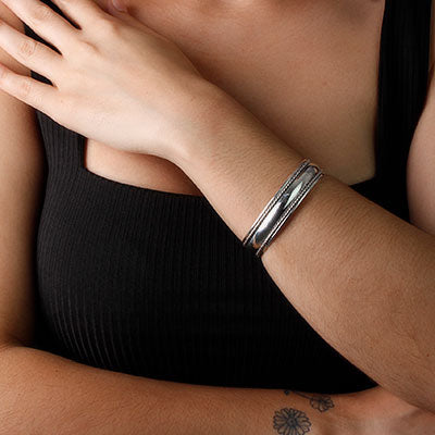 Bracelete de Prata Trabalhado