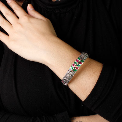 Bracelete de Prata com Pedras