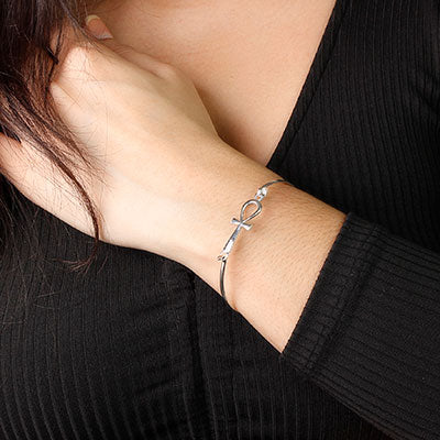 Bracelete de Prata Cruz Egípcia