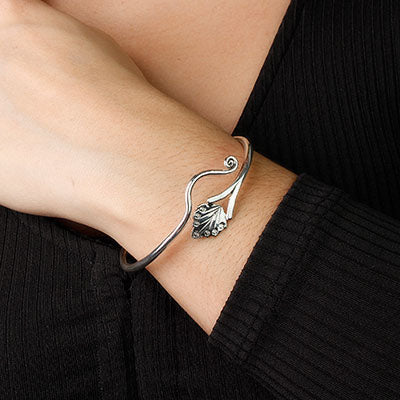 Bracelete de Prata Folha