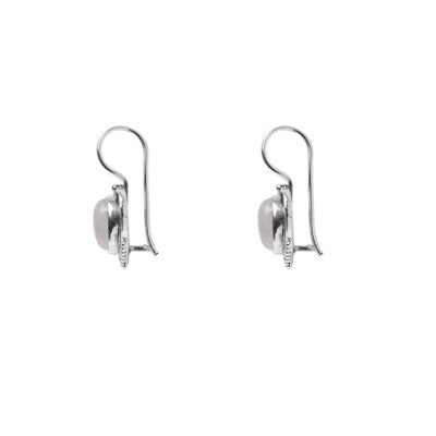 Brinco de Prata com Pedra da Lua - 55913