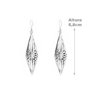 Brinco de Prata Vazado 