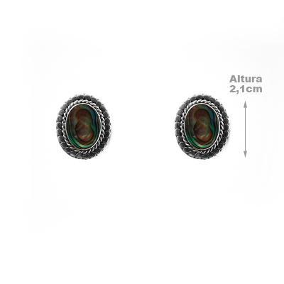 Brinco de Prata com Abalone