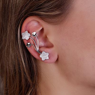 Brinco de Prata Contorno de Orelha (Ear Cuff).