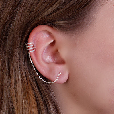 Brinco de Prata Liso.