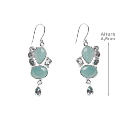 Brinco de Prata com Ágata
