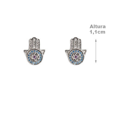 Brinco de Prata Hamsa