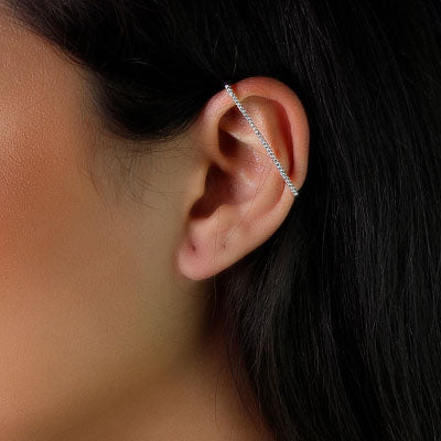 Piercing de Prata Pressão para Orelha