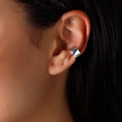 Piercing de Prata Pressão para Orelha