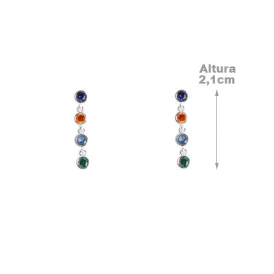 Brinco de Prata com Zircônia 