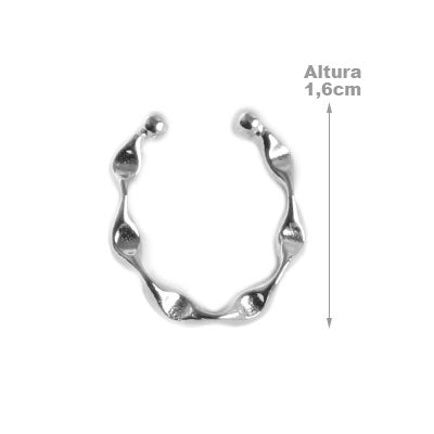 Piercing de Prata Pressão para Orelha