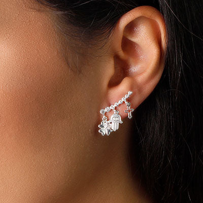 Brinco de Prata Contorno de Orelha (Ear Cuff)