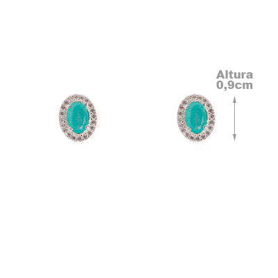 Brinco de Prata Pedras