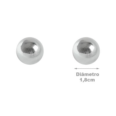Brinco de Prata Bola