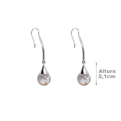 Brinco de Prata com Cristal