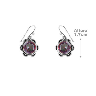 Brinco de Prata com Cristal
