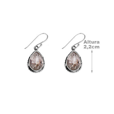 Brinco de Prata com Cristal