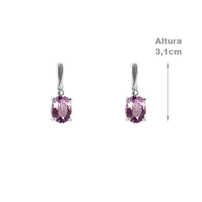Argola de Prata com Ametista