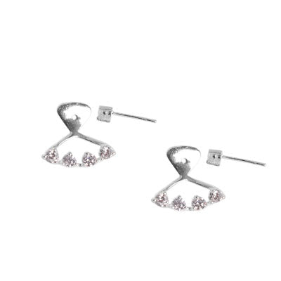 Brinco de Prata com Zircônias - 7498