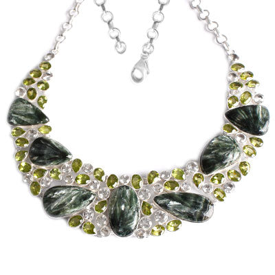 Conjunto de Prata com Pedras 